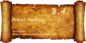 Makai Amália névjegykártya